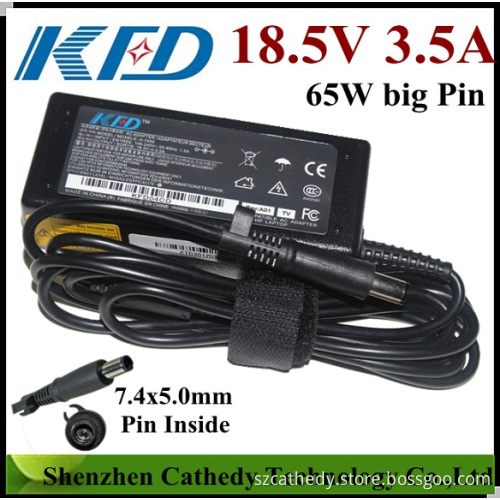 2 Years Warranty Slim Adapter 65W 18.5V 3.5A 5.5X2.5 Big Pin Ax727ut Laptop Adapter for HP